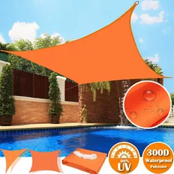 Toldo de vela naranja alta resistencia para jardín y terraza exterior