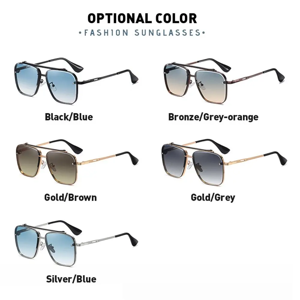 Gafas de sol con montura metálica estilo punk para conducción