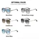 Gafas de sol con montura metálica estilo punk para conducción
