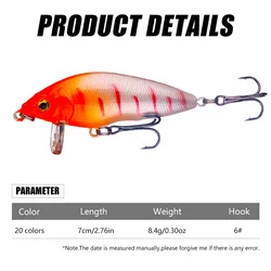 Señuelo Minnow Crankbait para lubina, lucioperca y carpa