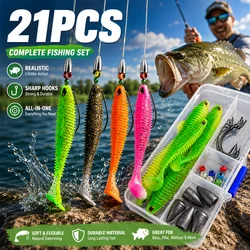 Vikingar Kit Texas Rig con anzuelos offset anti-enredos