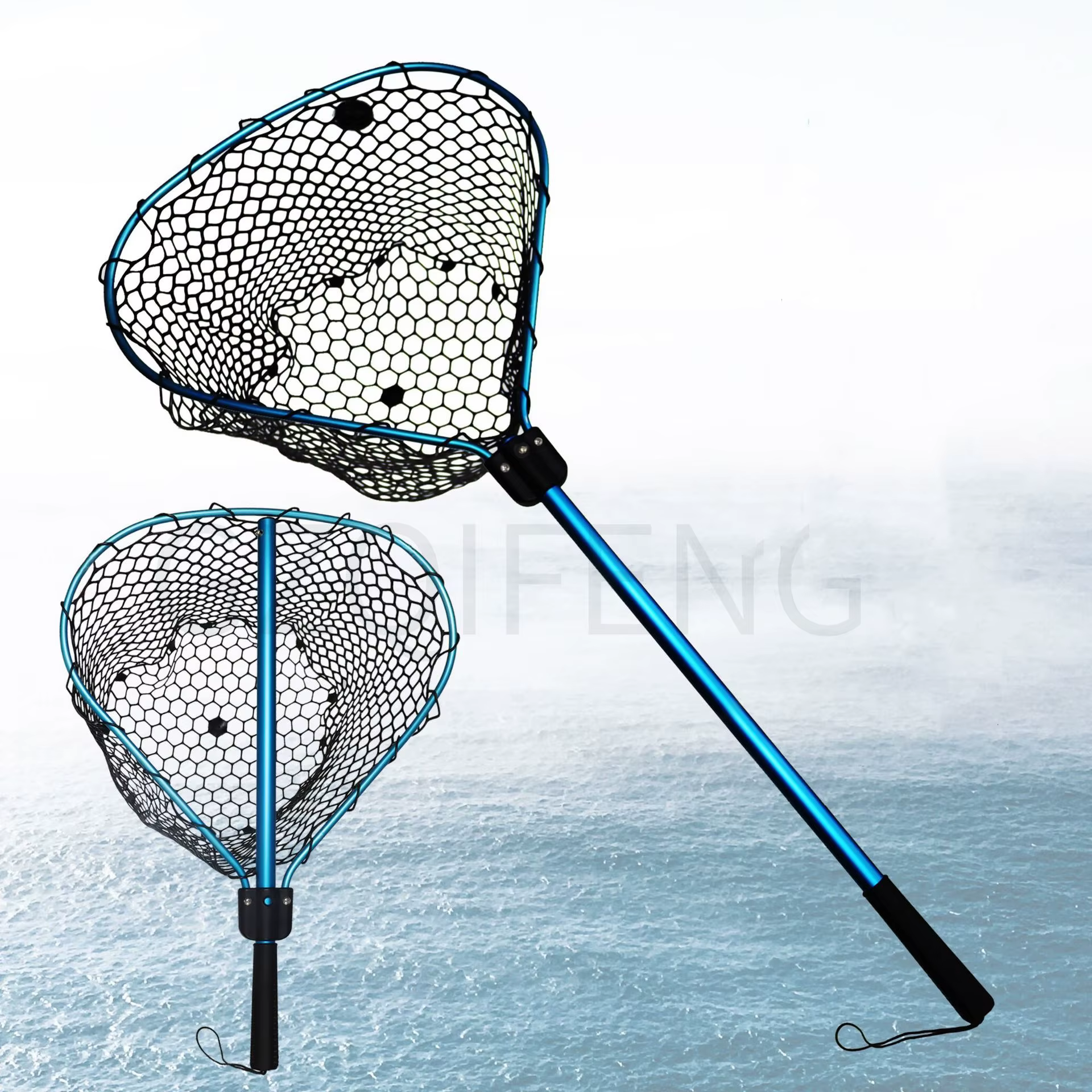 Red de Pesca Plegable ZYZHE – Marco aluminio con malla silicona - imagen 4