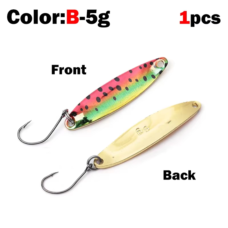 Mini Wobbler Spinnerbait – 5 colores pesca de depredadores - imagen 2