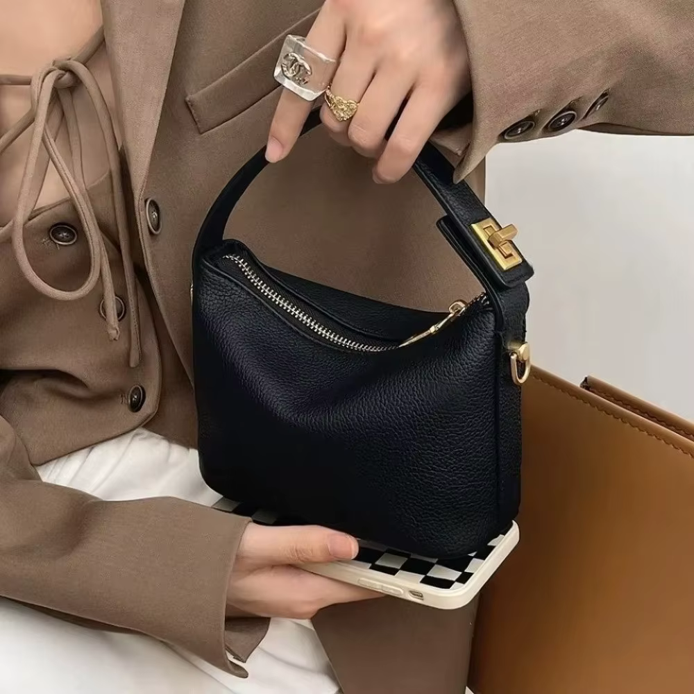 Bolso bandolera retro mujer piel suave pequeño cuadrado elegante - imagen 4