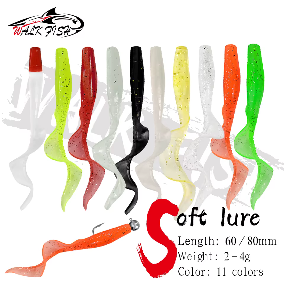 Walk Bait WALK FISH 60-80mm – Señuelo wobbler giratorio de silicona - imagen 2
