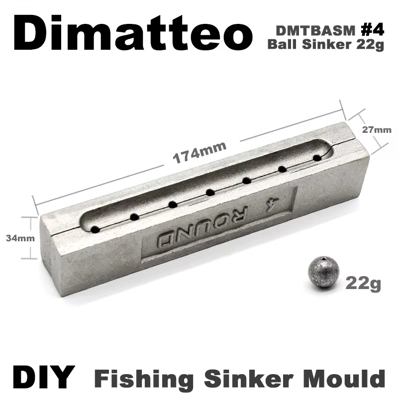 Molde de plomo para pesca Dimatteo – 7 cavidades para chumbadas - imagen 3