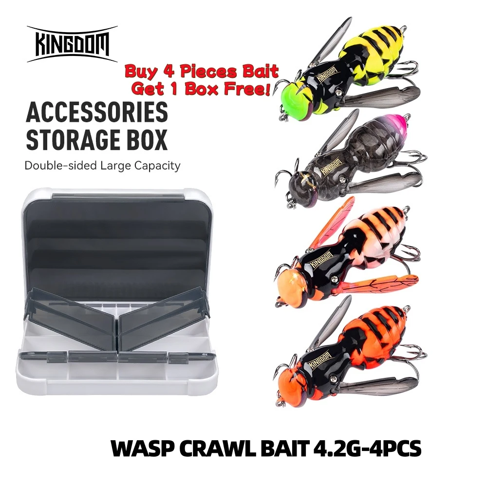 Kingdom Wasp Crawl Swimbait biónico para lucio - imagen 5