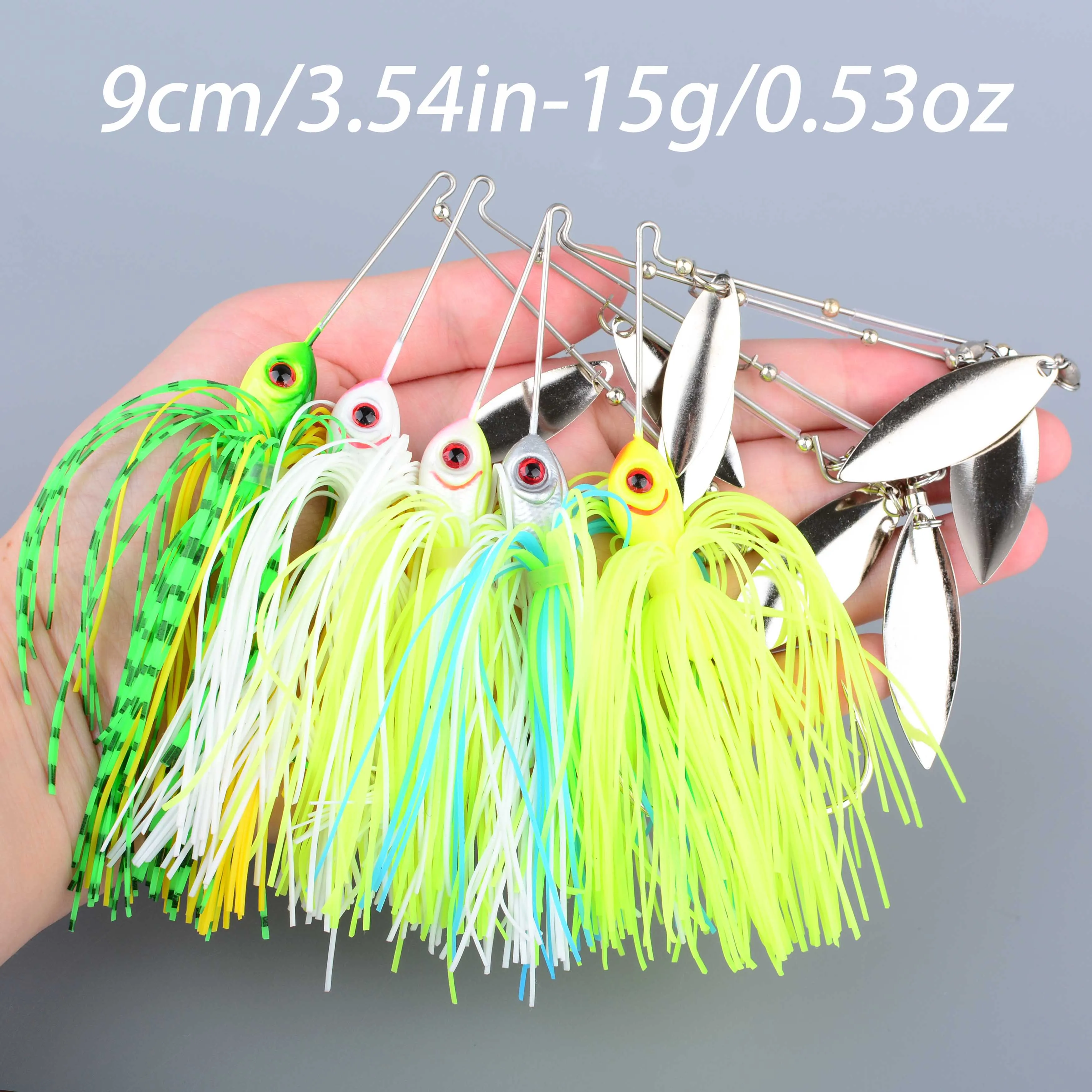 Spinnerbait para lucio Wobbler con spinner y cuchara lentejuelas