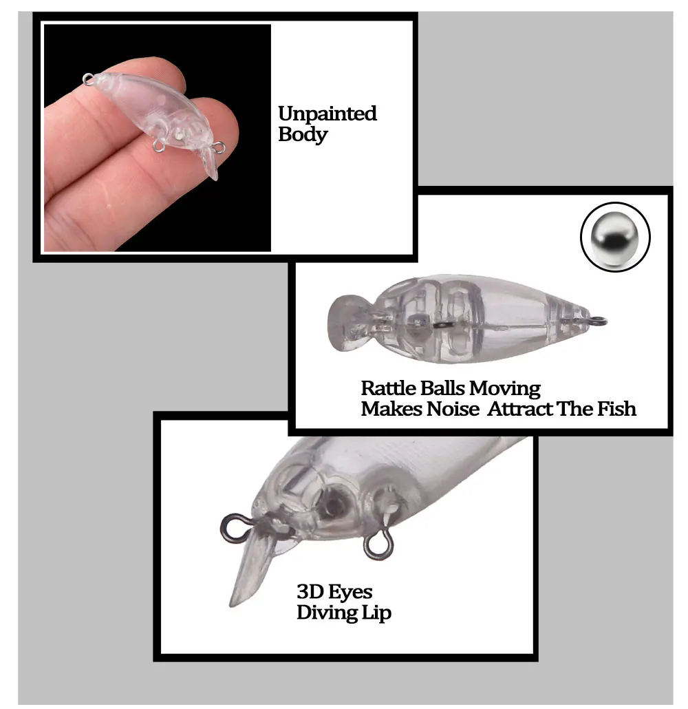 Mini crankbait listo para personalizar