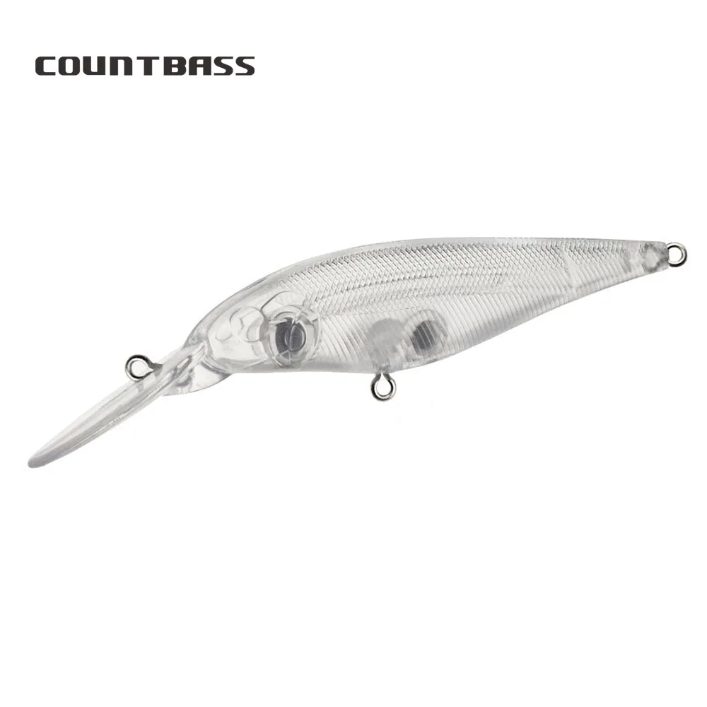 Señuelo flotante Countbass 80mm – Pezón flotante wobbler blanco sin pintar
