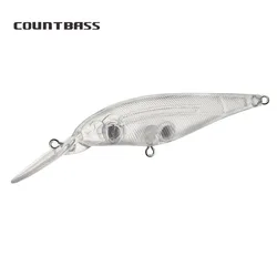 Señuelo flotante Countbass 80mm – Pezón flotante wobbler blanco sin pintar