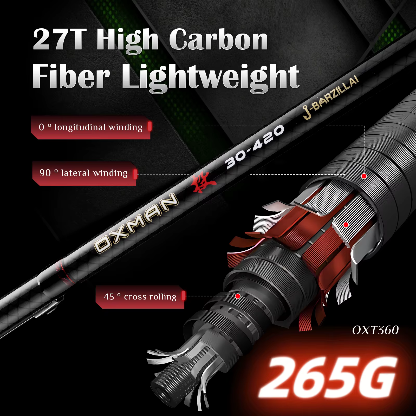 Caña Surfcasting Telescópica OXMAN – Carbono 30T para Pesca en Orilla - imagen 5