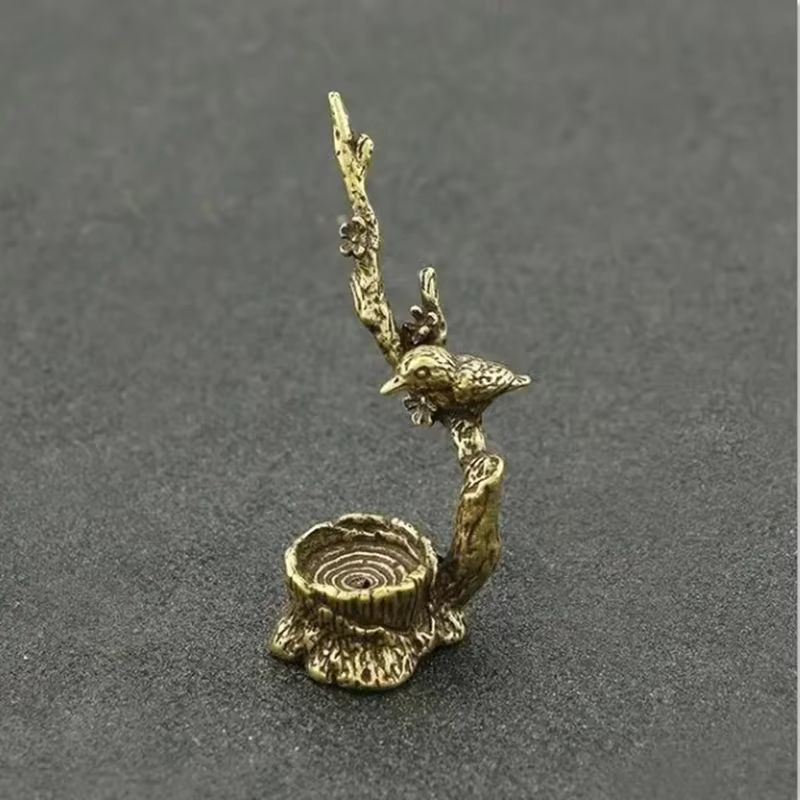 Adorno Decorativo de Pesca – Ciruelo en Cobre Antiguo - imagen 3