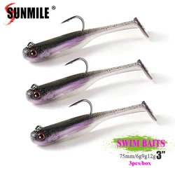 SUNMILE Señuelos Soft para Lubina y Lucioperca – Agua Dulce y Salada