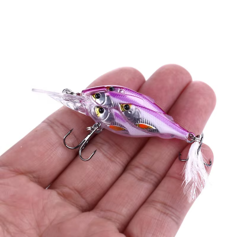 Señuelo flotante de plumas con plástico duro - imagen 5