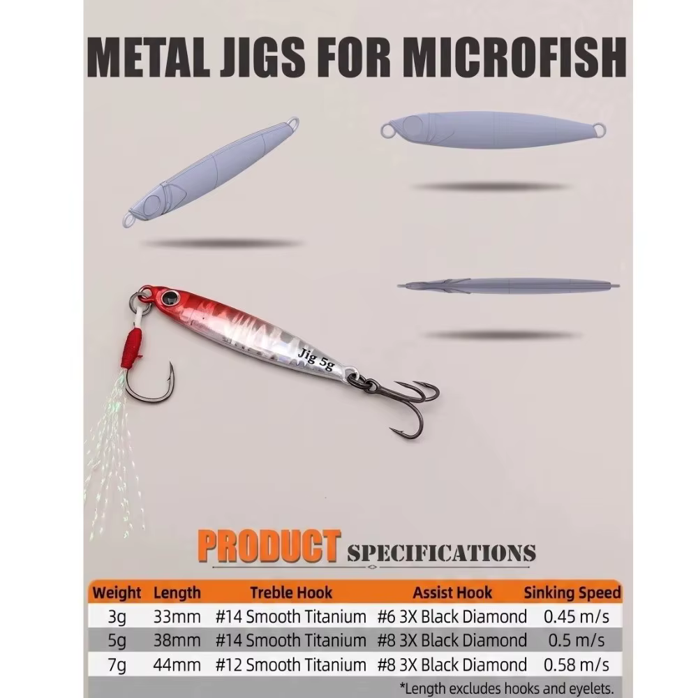 Señuelo VIB mini de metal con acabado reflectante