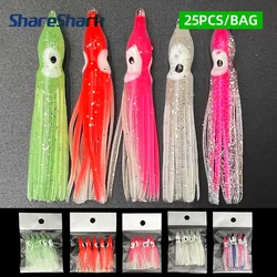 ShareShark Señuelo calamar luminoso de vinilo con falda para lubina