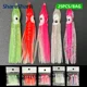 ShareShark Señuelo calamar luminoso de vinilo con falda para lubina