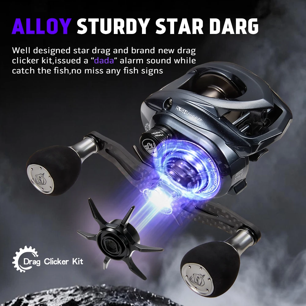 Carrete de Baitcasting Soloking Ashmoon Alloy – Lanzamiento largo - imagen 2