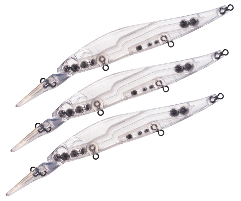 señuelo minnow flotante sin pintar con sonajeros