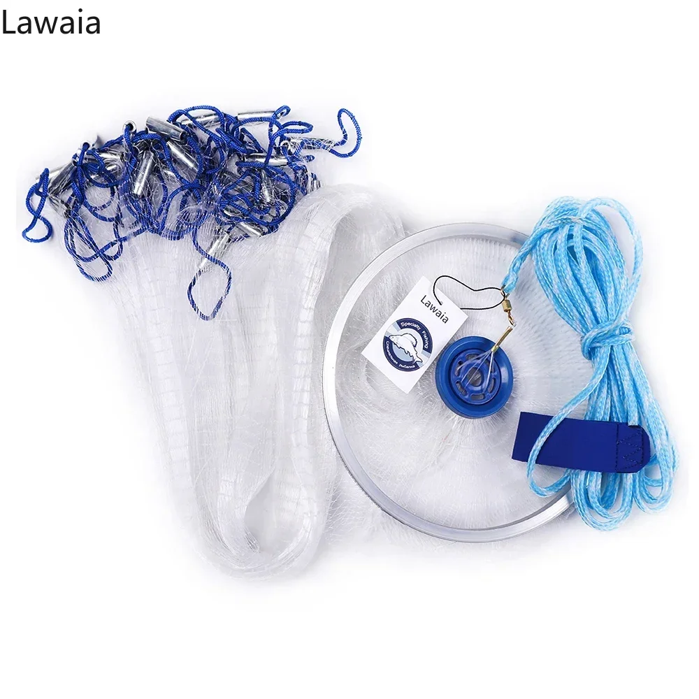 Lawaia red pesca nylon aro aluminio duradera resistente – Uso manual