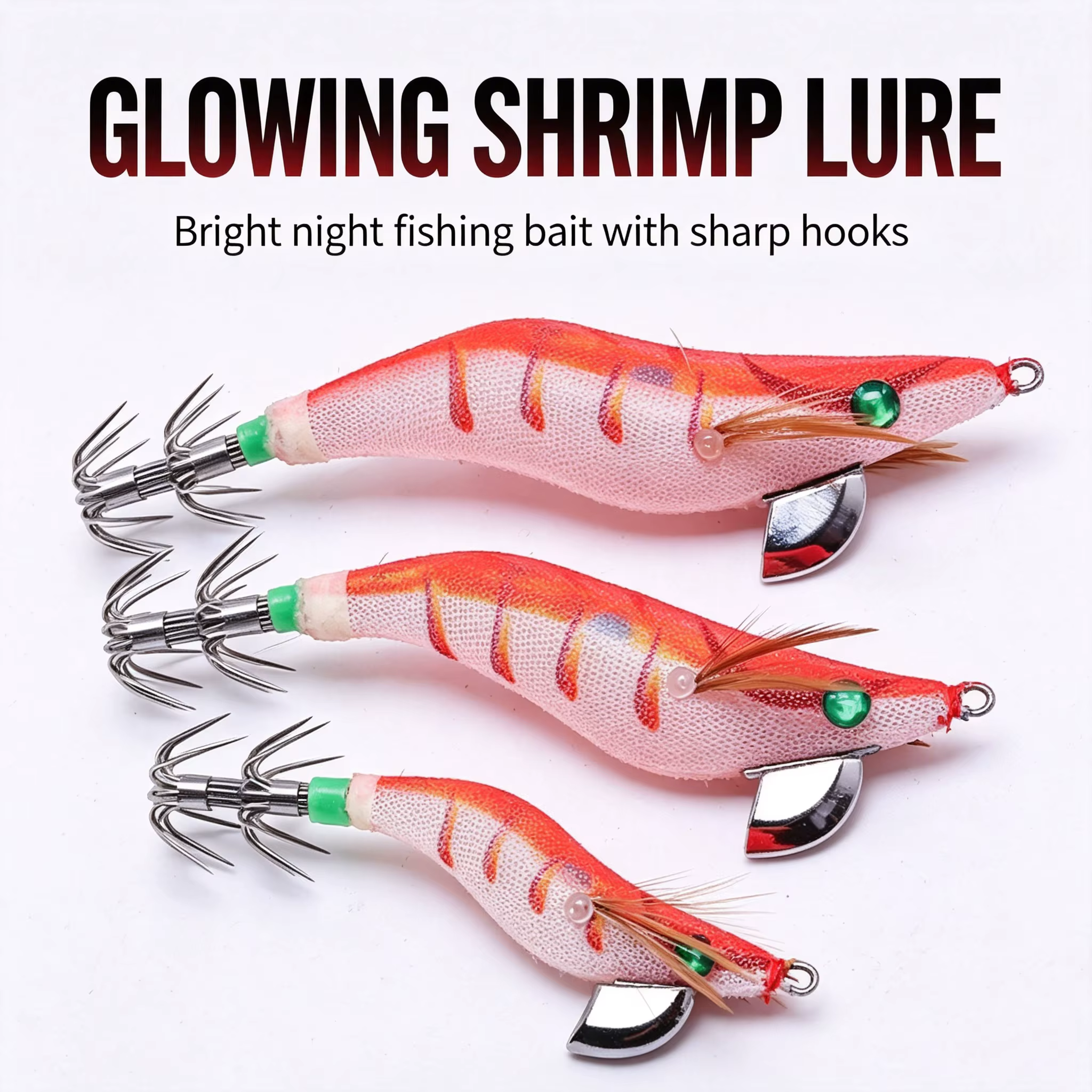 Señuelo de calamar luminoso con anzuelo paraguas para pesca profunda - imagen 5