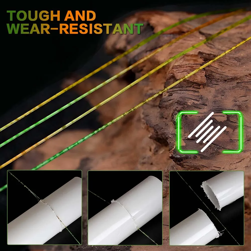 Sedal 3D amarillo fluorocarbono ZUKIBO – Resistente para pesca deportiva - imagen 2