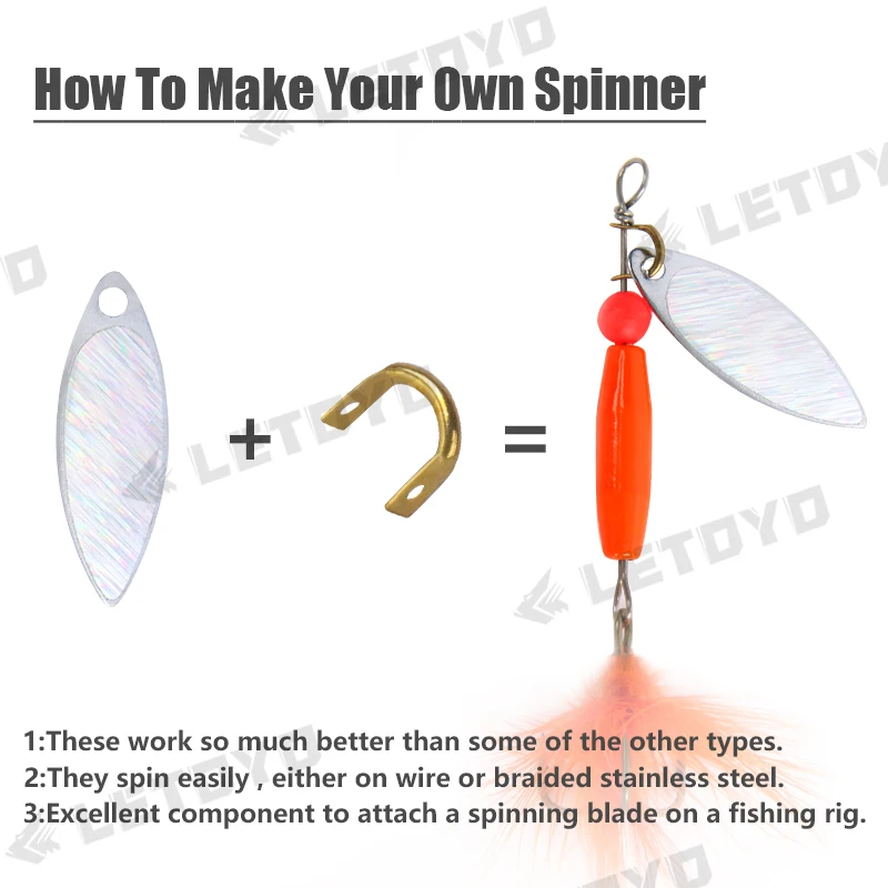 Chubas en U de acero inoxidable para cuchara y spinner LETOYO - imagen 3