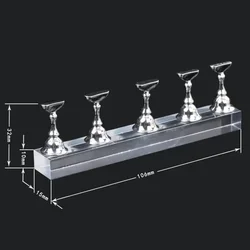 Base acrílica para uñas con tablero de ajedrez – Soporte magnético