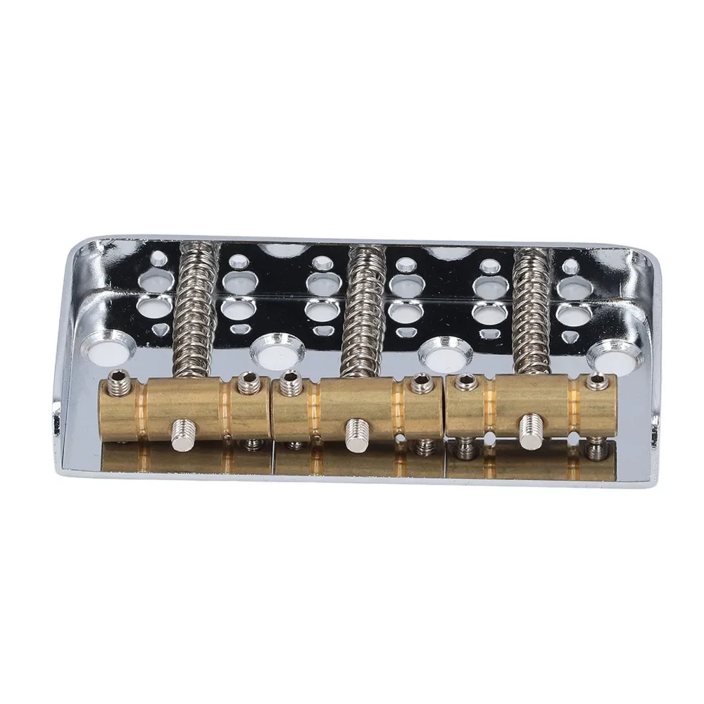 Puente Telecaster metálico plateado para guitarra, repuesto