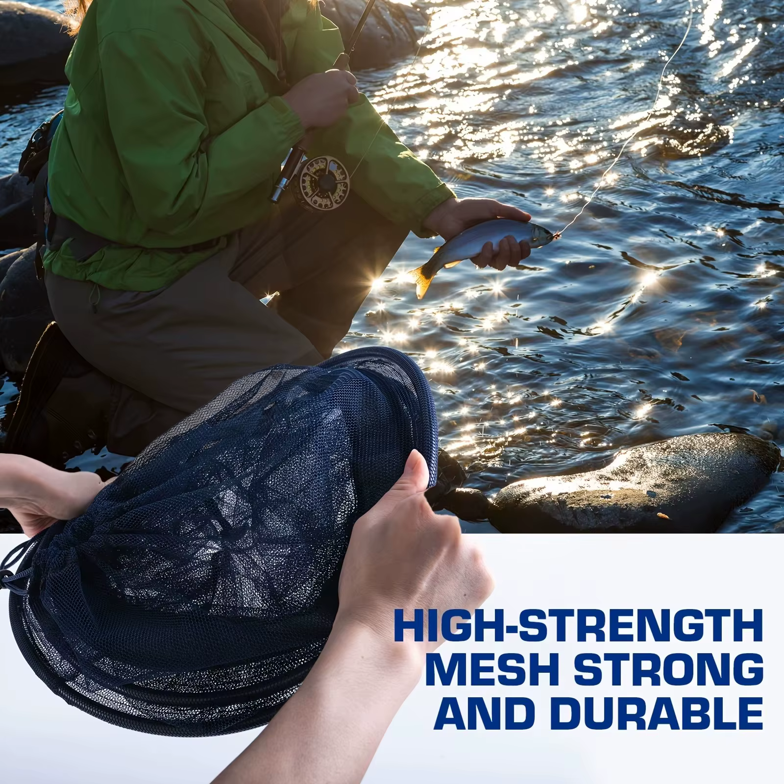 Red de Pesca Plegable Goture – Jaula para Peces con Cuerda - imagen 5