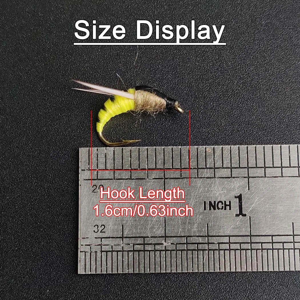 Mosca artificial con polilla amarilla para pesca en agua dulce - imagen 4