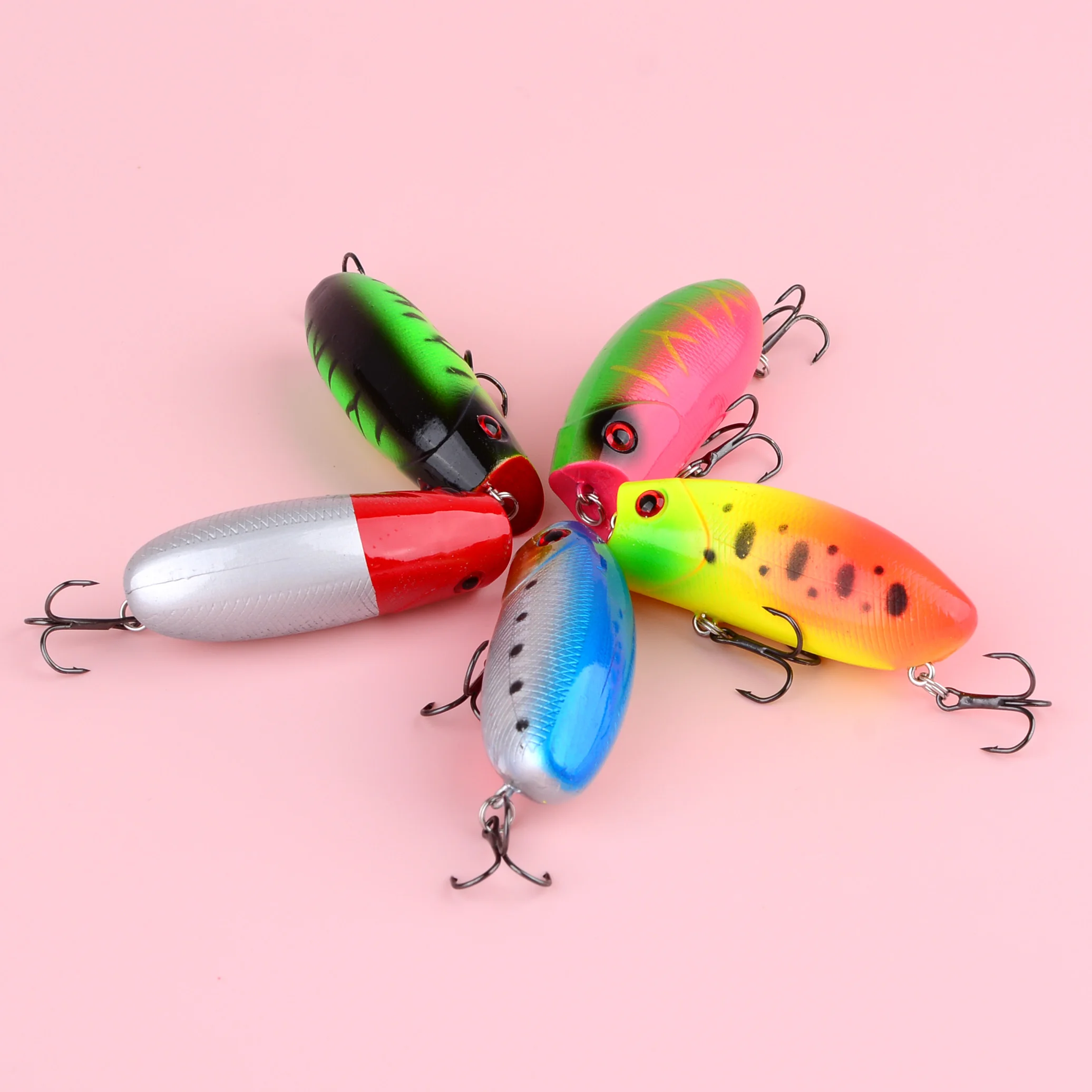 Señuelos Wobbler flotantes de plástico, tipo popper – para pesca - imagen 4