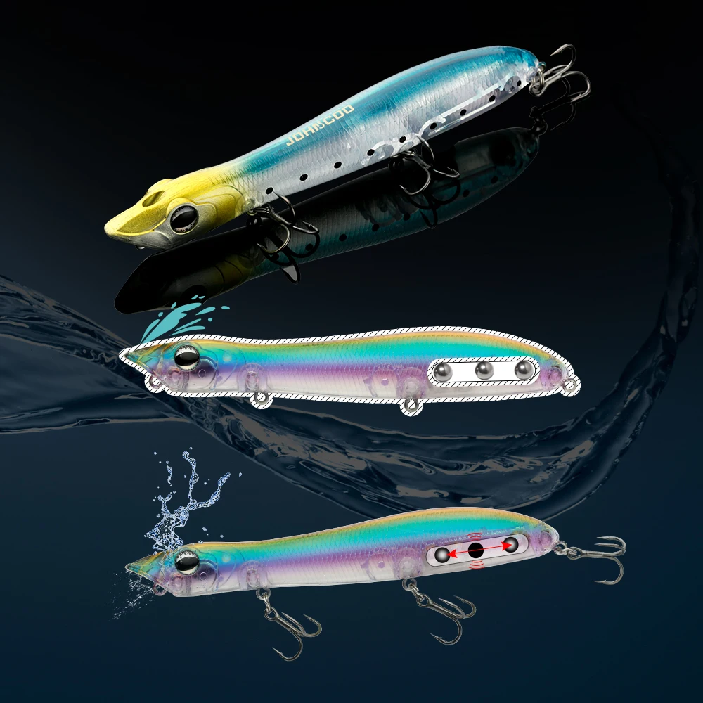 Popper de superficie con sonajero – Acción walking para black bass - imagen 4