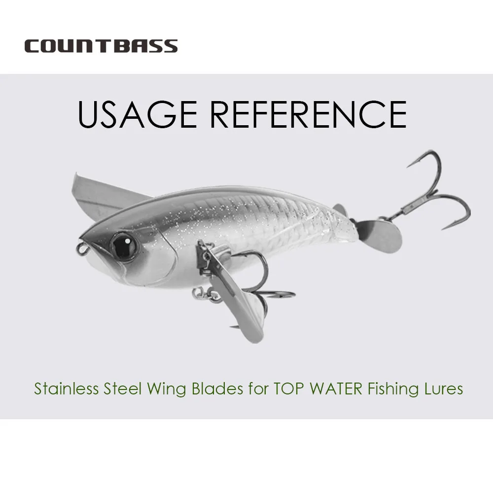 Countbass Hélice de Palas Acero Inoxidable para Popper Topwater Madera - imagen 5
