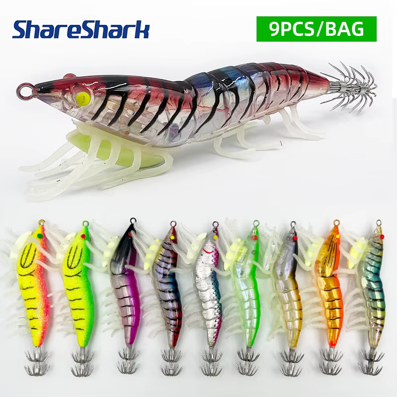 ShareShark señuelo luminoso camarón para calamar y pulpo - imagen 2