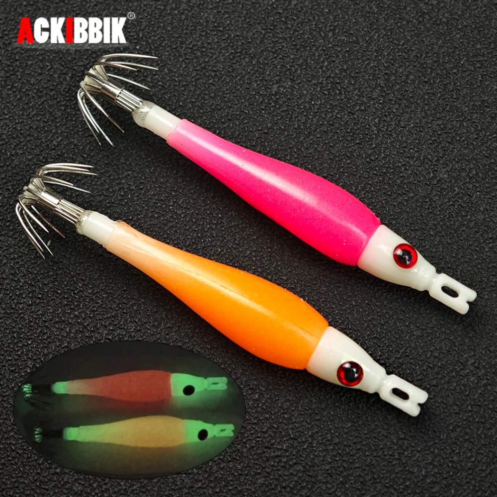 Plantilla de calamar brillante Ackibbik para pesca de pulpo - imagen 3