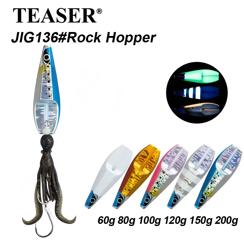Rock Hopper J136 Señuelo Inchiku Slider Jig – Luminoso agua salada - imagen 3
