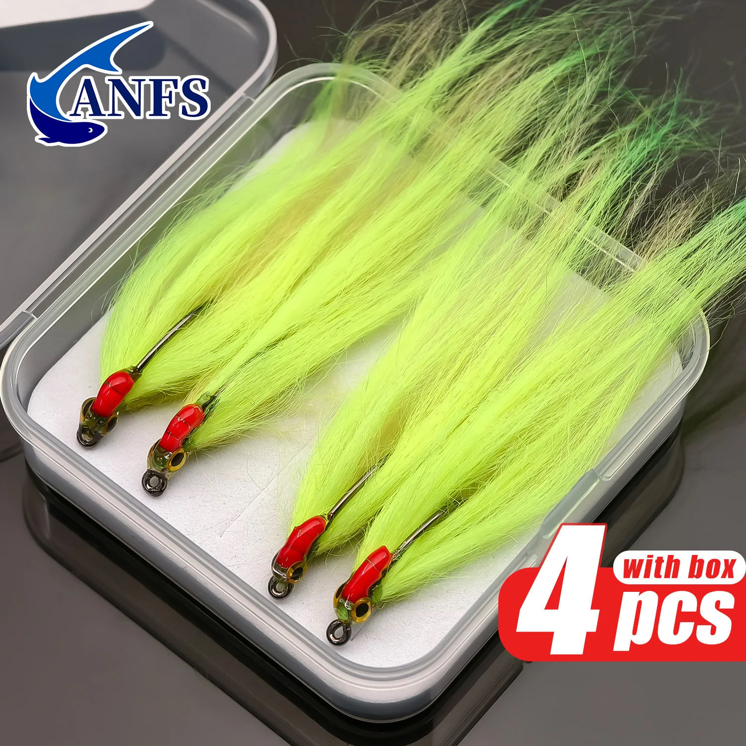 Detalle de las moscas y anzuelos para pesca con mosca