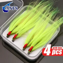 ANFS Moscas de pesca atadas a mano, anzuelo para agua dulce y salada