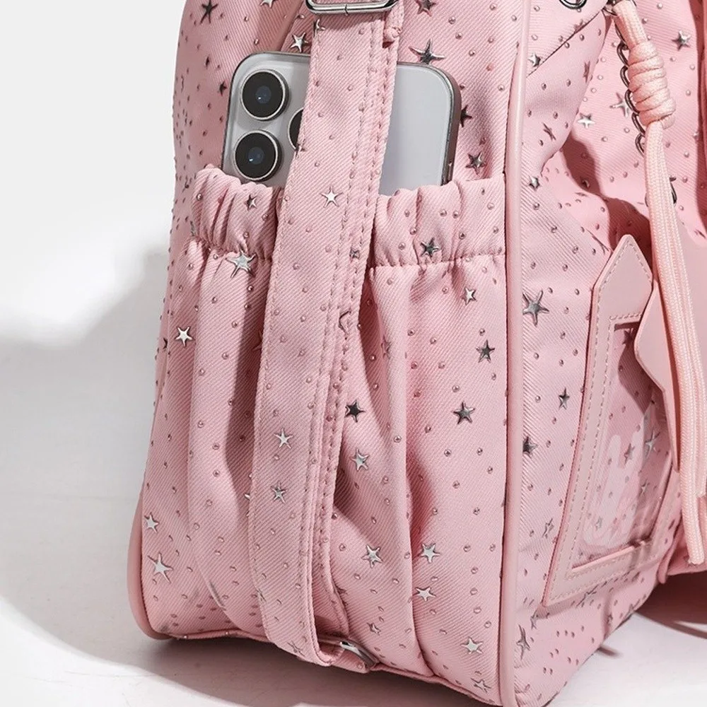 Mochila kawaii de gran capacidad con bandolera doble y cordón - imagen 4