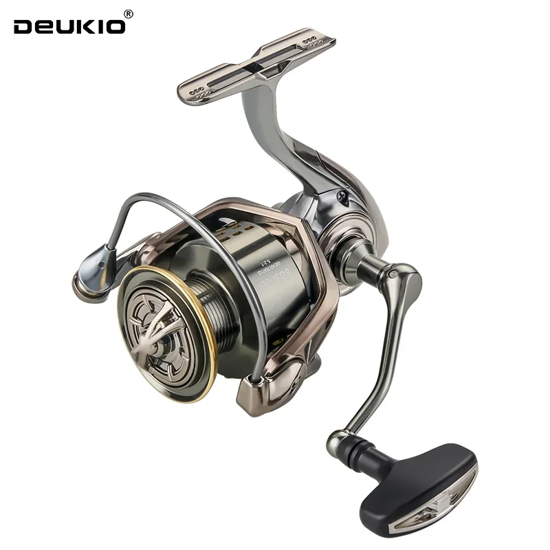 Carrete Spinning DEUKIO marino sellado, bobina de metal
