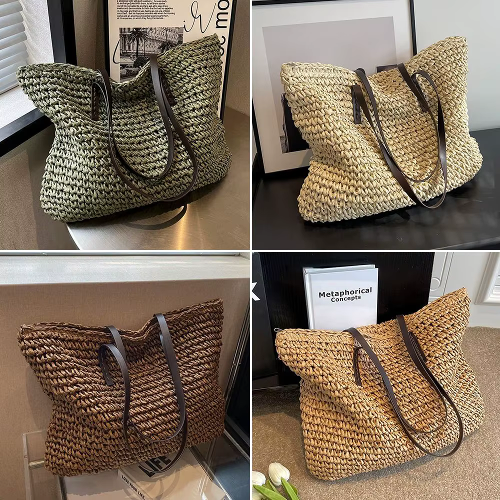 Bolso tote de playa para mujer, tejido y gran capacidad - imagen 4