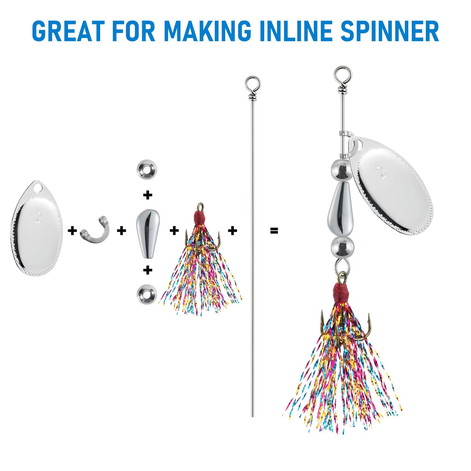 Cuentas Spinnerbait – Tiras giratorias para montaje de señuelo - imagen 2