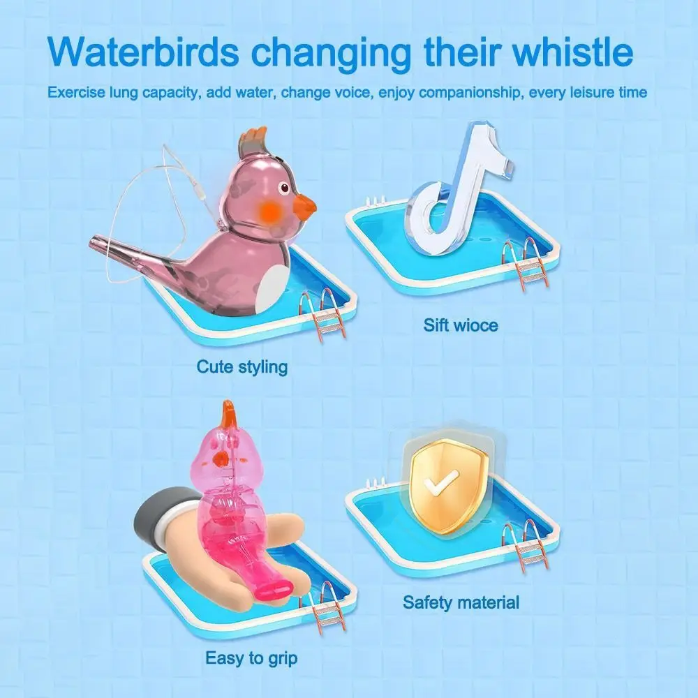 Silbato melódico para aves acuáticas multicolor cartoon