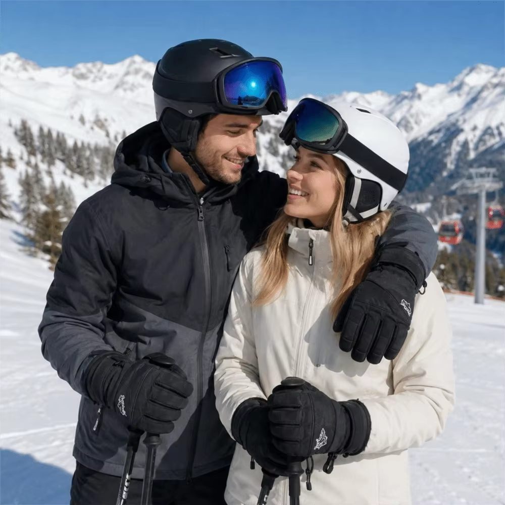 Guantes de invierno impermeables y táctiles para esquí y ciclismo