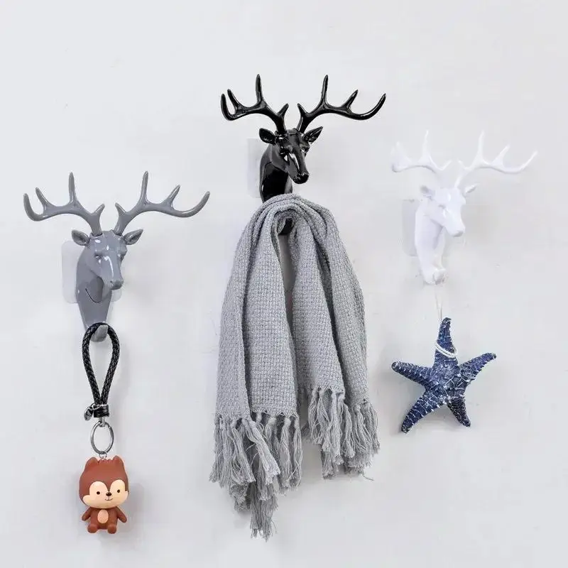 Colgador cabeza de ciervo vintage, perchero de pared decorativo - imagen 5