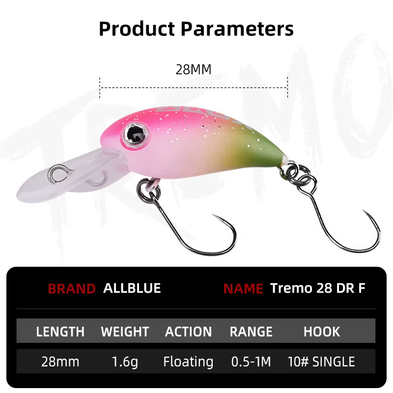 Wobbler Minnow flotante ALLBLUE Crankbait para trucha y lubina - imagen 5