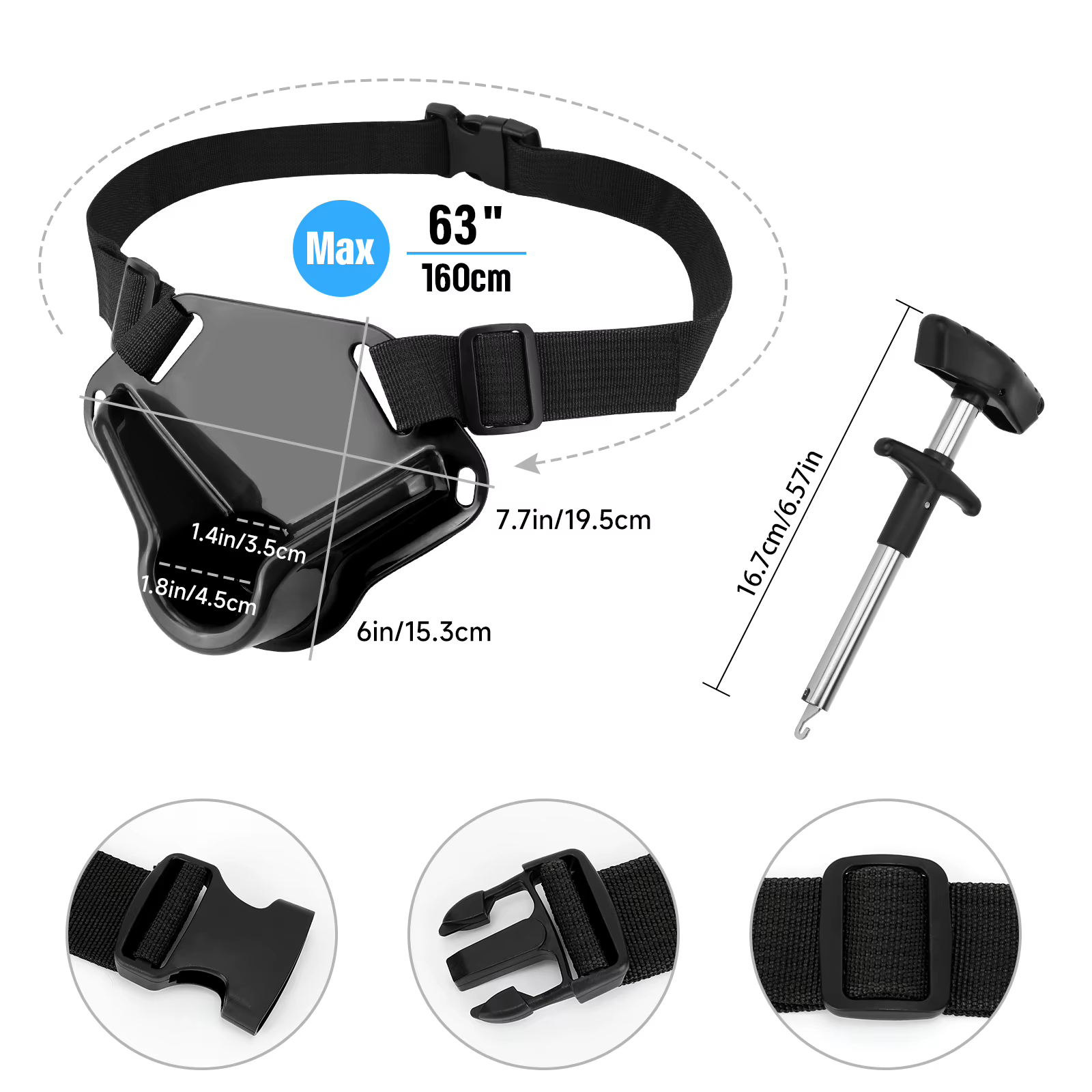 Cinturón de Combate Sanlike con Soporte Lumbar y Liberación Rápida - imagen 2