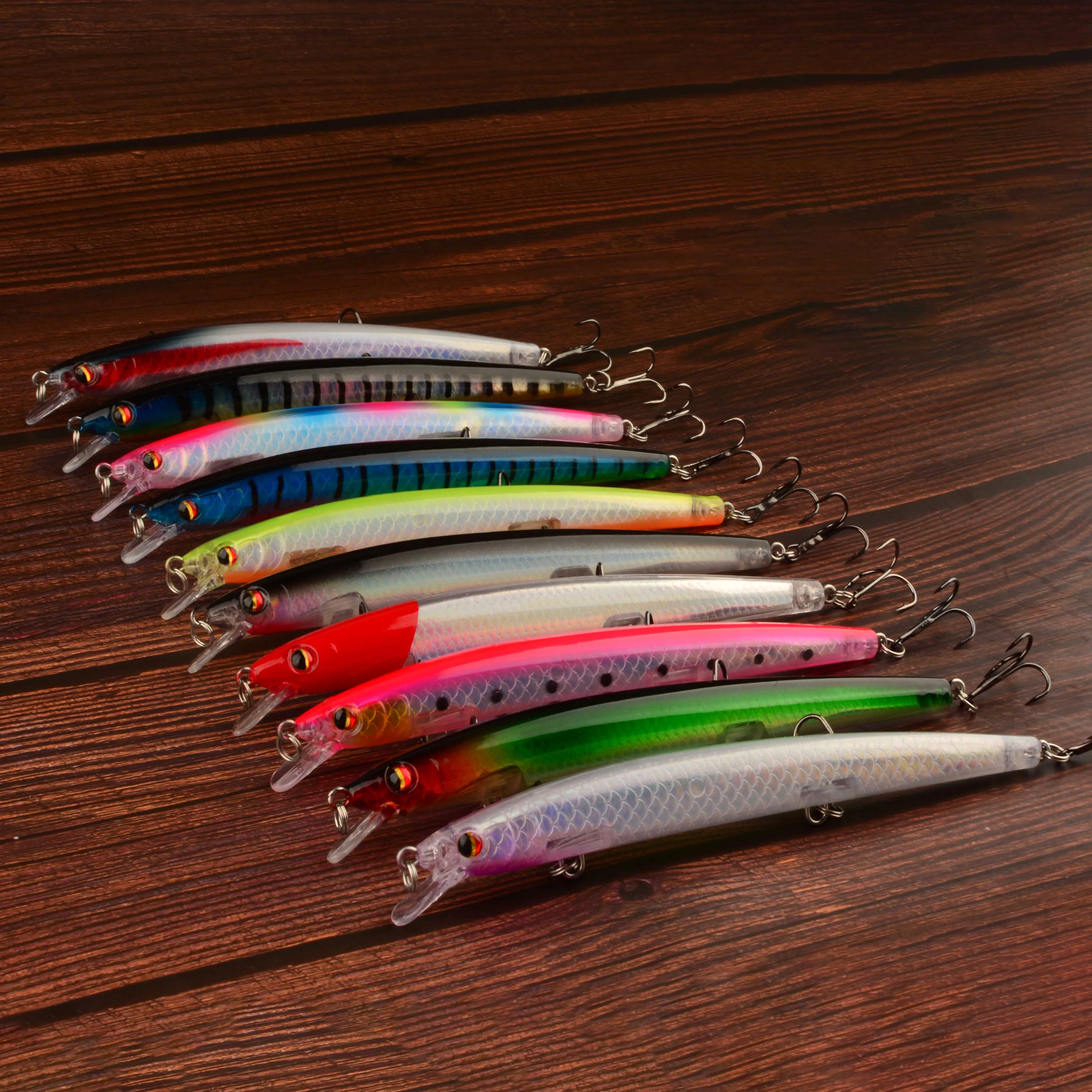 Señuelo Minnow duro artificial con anzuelos triples - imagen 4